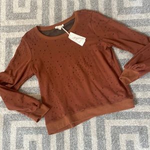 New with  tags, burnt orange sweatshirt